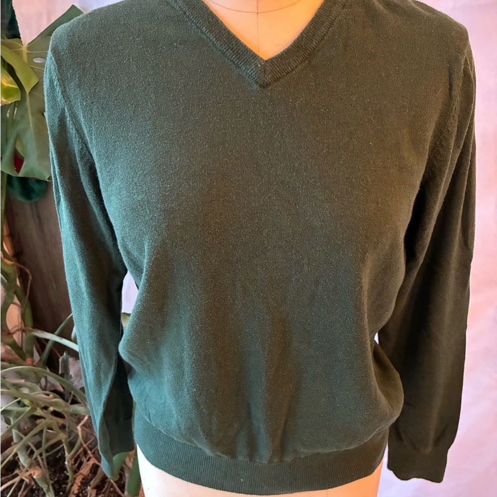 Izod Olive V-Neck Sweater
